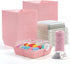 Rocutus 100 Pack Cake Boxes, Take Out Bakery Boxes, Pink Charcuterie Boxes for Cake Packaging, Desserts, Pastry,
