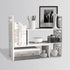 MASAKA B&W Desktop Organizers with Shelves, Adjustable WPC Display Shelf for Office Desk, Makeup Shelf, White