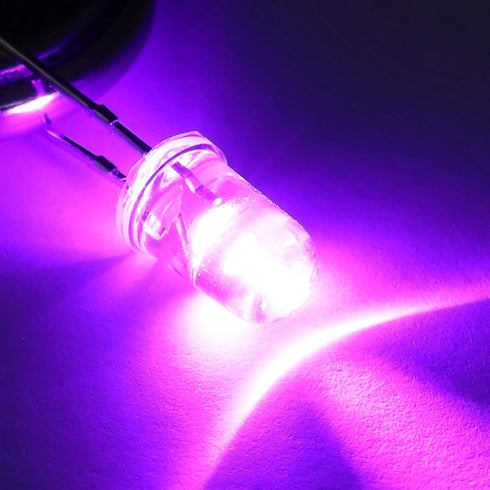 EBOOT 100 Pieces Clear LED Light Emitting Diodes Bulb, 5 mm LED Lamp (Purple)