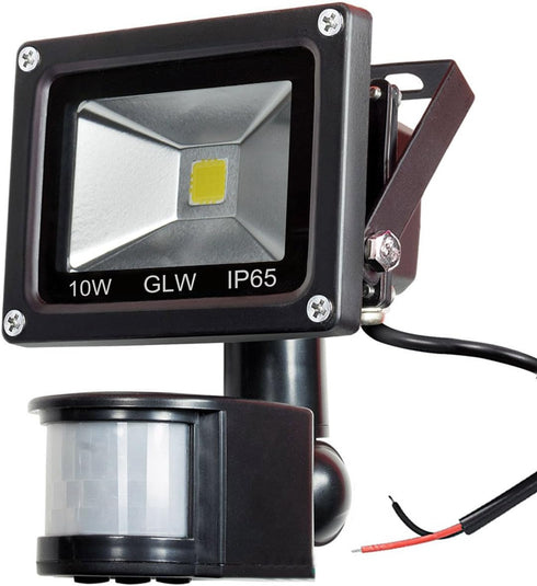 12V DC LED Motion Sensor Flood Light, 10W Mini IP65 Waterproof Outdoor Light, 900LM