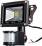 12V DC LED Motion Sensor Flood Light, 10W Mini IP65 Waterproof Outdoor Light, 900LM