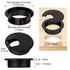 LepoHome 20 Pack 2 Inch/50mm Grommets, Round Plastic Desk Black Wire Organizer Caps, PC Computer Port Cable Hole Cover