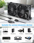 3 5V 120mm GDSTIME Quiet Router Fan Cooler with Speed Control, L/M/H, DC USB Powered Dual Computer Cooling Case Fan