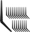 20 Pack 12 Inch Heavy Duty Black Iron Metal Floating Shelves Bracket,