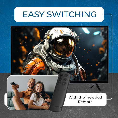 OREI 4K 5 1 4K@60hz Dolby, 3D 18Gbps PS5/4, HDMI Switch in Out HDMI Switch with Remote with HDR, DTS & - Switcher