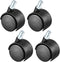 uxcell 1.5 Inch Swivel Caster Wheels Nylon 360 Degree Threaded Stem, Pack of 4, 100lb Total Capacity
