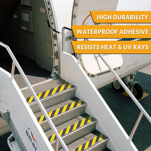 LifeGrip Non-Slip Tape, Aluminum-Backed, 2" X 15', Yellow/Black Safety Grip Anti-Slip