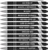 Zonon 12 Pieces Inspirational Motivational Quotes Ballpoint Pens with Stylus Tip - Fine Point Smooth Writing Metal