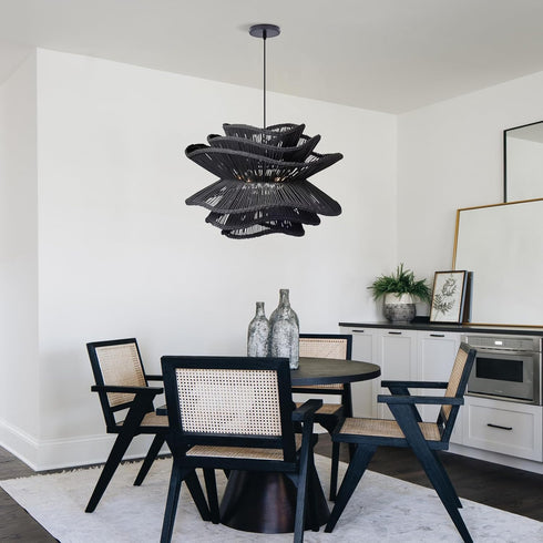 5.9" Arturesthome Industrial Black Ceiling Canopy Kit,Single Hole Extra Depth and Width Ceiling Plate for Pendant Light