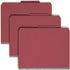 Smead Pressboard Classification File Folder - 1 Divider, 2" Expansion, Letter Size, Bright Red, 10 per Box (13731)