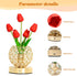 3-Colour Dimming Tulip Crystal Flower Lamp Touch Lamp,Rechargeable Cordless Table Lamp, Infinitely Battery Powered