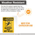 Slippery When Wet Or ICY Sign, Caution Sign 2 Pack, 10" x 7" Rust Free Aluminum with Pre-drilled Holes