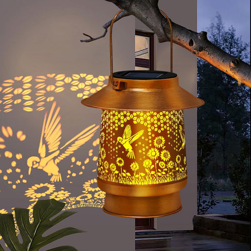 Mothers Day Gifts Solar Lanterns Outdoor Waterproof Hummingbird Solar Lights Garden Decor