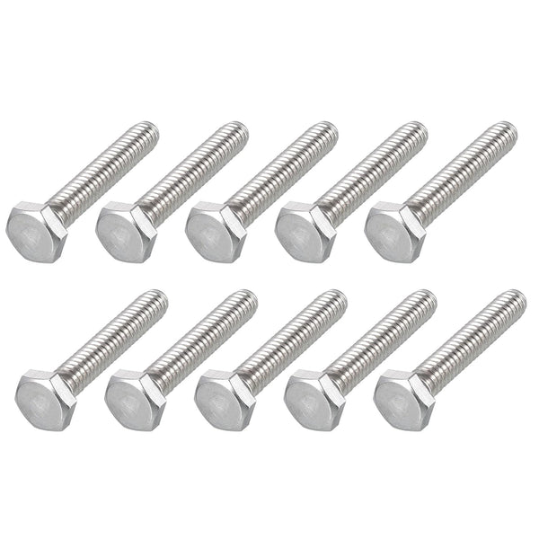 Hex Bolts 50Pcs (1/4-20x1-1/4"), 316 Stainless Steel Fully Threaded Hex Head Screws for Furniture Repair