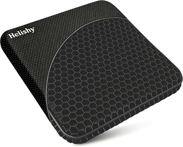 Helishy Gel Seat Cushion, Double Thick Egg Gel Cushion for Pressure Pain Relief,