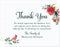 Cardinal Floral Sympathy Thank You Cards, Funeral Thank You Cards, Personalized Bereavement