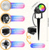CoziTech 16 120V 2 Pack RGBW Multicolor Spotlight Outdoor: Color Changing Landscape Lighting with Remotes Plug