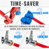 SUNGATOR 2-Pack Angle Stop Valve 1/2 x 3/8 Inch Compression Toilet Water Valve, No Lead Brass Push to Connect