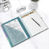 Hongri Clipboard Folio, Refillable Lined Notepad with 5 A4 Folders, Spiral Clip Board Portfolio for Office Supplies