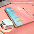 CAGIE Pink Spiral Notebook, 8.5 x 11 with Dividers, 220 Pages, 5 Subject Notebook with Tabs, Hardcover A4 Journal