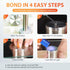 UV Glue Kit with uv light, Liquid Plastic Welder, Glass repair fluid, Cures Quickly, Plastic, Glass, Metal Adhesive Repair for Home, Outdoors. (2Pack-20ML+Light)
