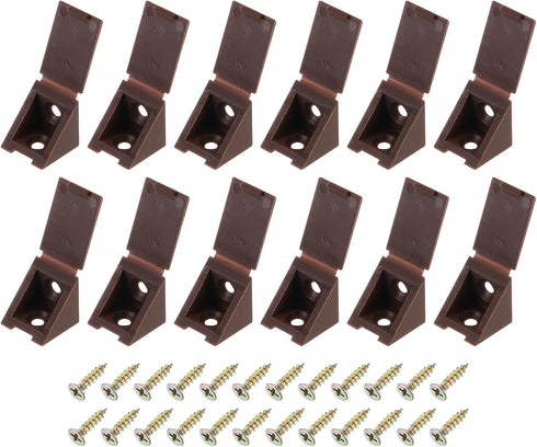 uxcell 12 Pcs 90 Degree Plastic Corner Braces, 21x23x21mm Shelf Right Angle