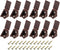 uxcell 12 Pcs 90 Degree Plastic Corner Braces, 21x23x21mm Shelf Right Angle