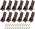 uxcell 12 Pcs 90 Degree Plastic Corner Braces, 21x23x21mm Shelf Right Angle