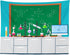 BELECO Science Lab Backdrop 8x6ft Fabric Cartoon Chemistry Classroom Equipment Blackboard Background