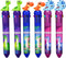 Maydahui 6 Pcs 10-in-1 Multicolor Dinosaur Pens, 10 Colors Shuttle Retractable Ballpoint Pens Fun Cartoon Dino Print