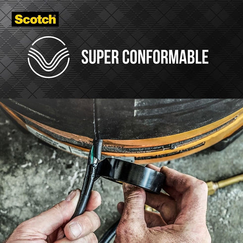 Scotch Super 33+ Vinyl Electrical Tape, 3/4 in x 66 ft, Black