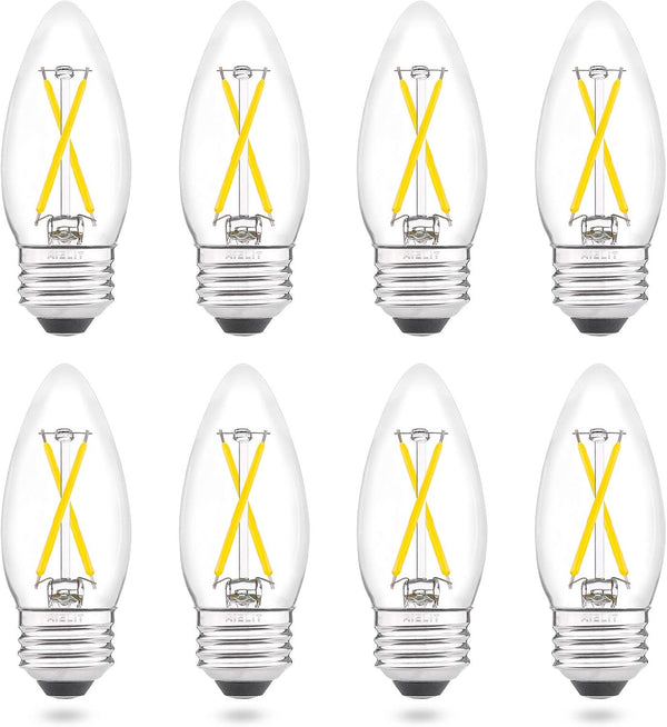 Dimmable E26 LED Candelabra Bulb 25 Watt Equivalent, Candle Daylight White 5000K,