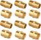 KOOTANS 12pcs Brass Pipe Fitting - NPT Hex Nipple and Coupling Set, 3/8" x 3/8" NPT Male and Female Pipe Fittings