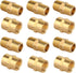 KOOTANS 12pcs Brass Pipe Fitting - NPT Hex Nipple and Coupling Set, 3/8" x 3/8" NPT Male and Female Pipe Fittings