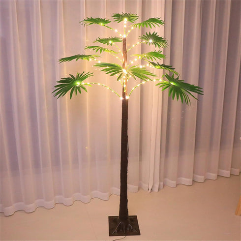 Setups Artificial Palms Tree with LED Light Decorative Table Lamp Decoration for Outdoor Indoor Party Backyard Deck