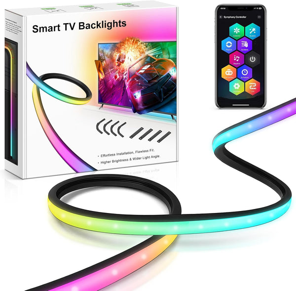 inShareplus Smart TV LED Backlight, Flowing Color Changing TV Light Strip, 9.8ft LED