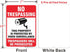 2 Pack No Trespassing Sign, 10 x 7 Inches Metal Reflective Sign for Indoor or Outdoor Use, CCT