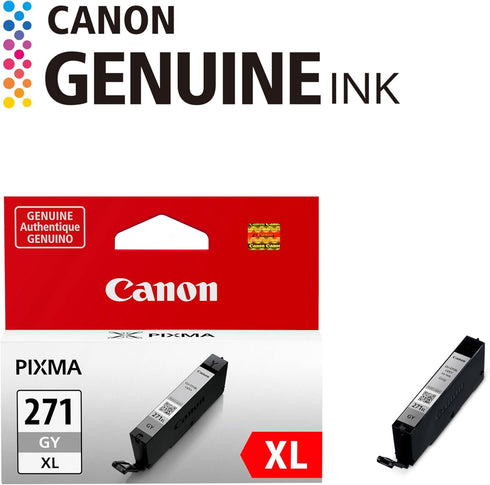 Canon CLI-271XL Genuine Gray Ink Tank, Compatible with MG7720, TS8020, TS9020 Printers (Optional)