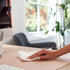 Smead Desk Pad, Vegan Leather Mat with Non-Slip Faux Suede Backing, Large 36” x 17” Dusty Rose Organizer