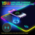 GIM Wireless Charging RGB Gaming Mouse Pad, 15W, LED Mouse Mat 800x300x4MM, Extra Large Non-Slip Rubber Base