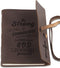 kullder Personalized Leather Journal - Engraved Joshua 1:9 Bible Inscription Notebook, 5×7IN Travel Diary
