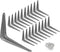 Wideskall Metal 3" x 4" inch Wall Corner Angle Shelving Shelf Brackets, Grey,