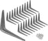 Wideskall Metal 3" x 4" inch Wall Corner Angle Shelving Shelf Brackets, Grey,
