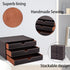 PU Leather Desk Organizer with 3 Drawers, Executive Office Supplies Desktop Filing A4 File Cabinet for Jewelry, Bill,