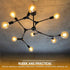 PATIKIL 6 Sets 12" M10 1mm Threaded Extension Rod, x Fine Thread Lamp Pipe with Lamp Pipe Nipples for Pendant Light