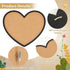 BENECREAT Heart Cork Board, 12.9x11.8inch, 0.8inch Thick Wall Mounted Bulletin Display Board for Brooch Pin Storage,