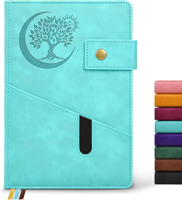 Lined Journal Notebook for Men, A5 Leather Journals for Writing Women, Hardcover Notebooks for Work, School, Note