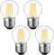 G45 LED Edison Bulb Dimmable 4W, 40W Equivalent Warm White 2700K Clear Glass E26 Base, 4 Pack