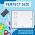 Small Double Sided White Dry Erase Board, 14x11 Inch Mini Board with 8 Markers for Students, Office, Kitchen