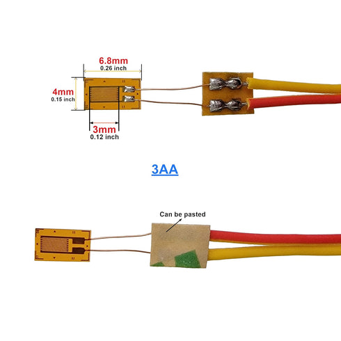 BF120 3AA 120 Ohm Strain Gauge High-Precision Resistance Foil Weldable Surface Circuit